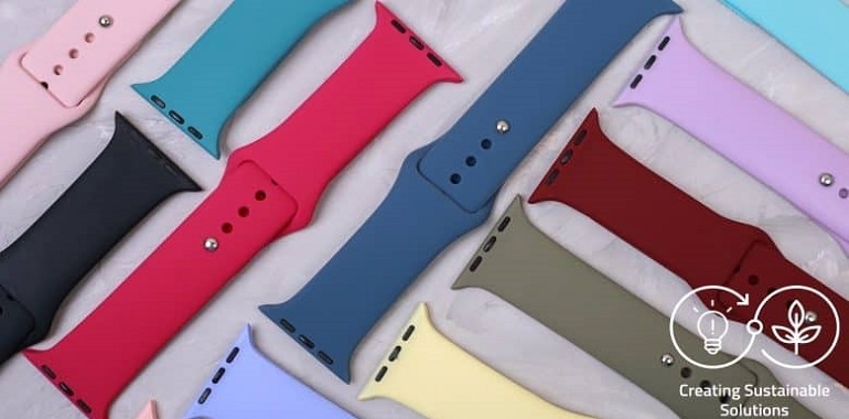 Smartwatch strap with sustainable TPE